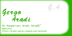 gergo aradi business card